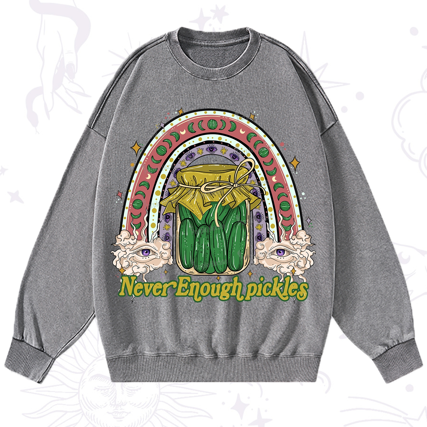 Purplehecate Never Enough Pickles Washed Sweatshirt