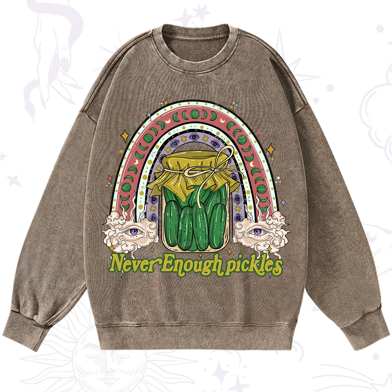 Purplehecate Never Enough Pickles Washed Sweatshirt