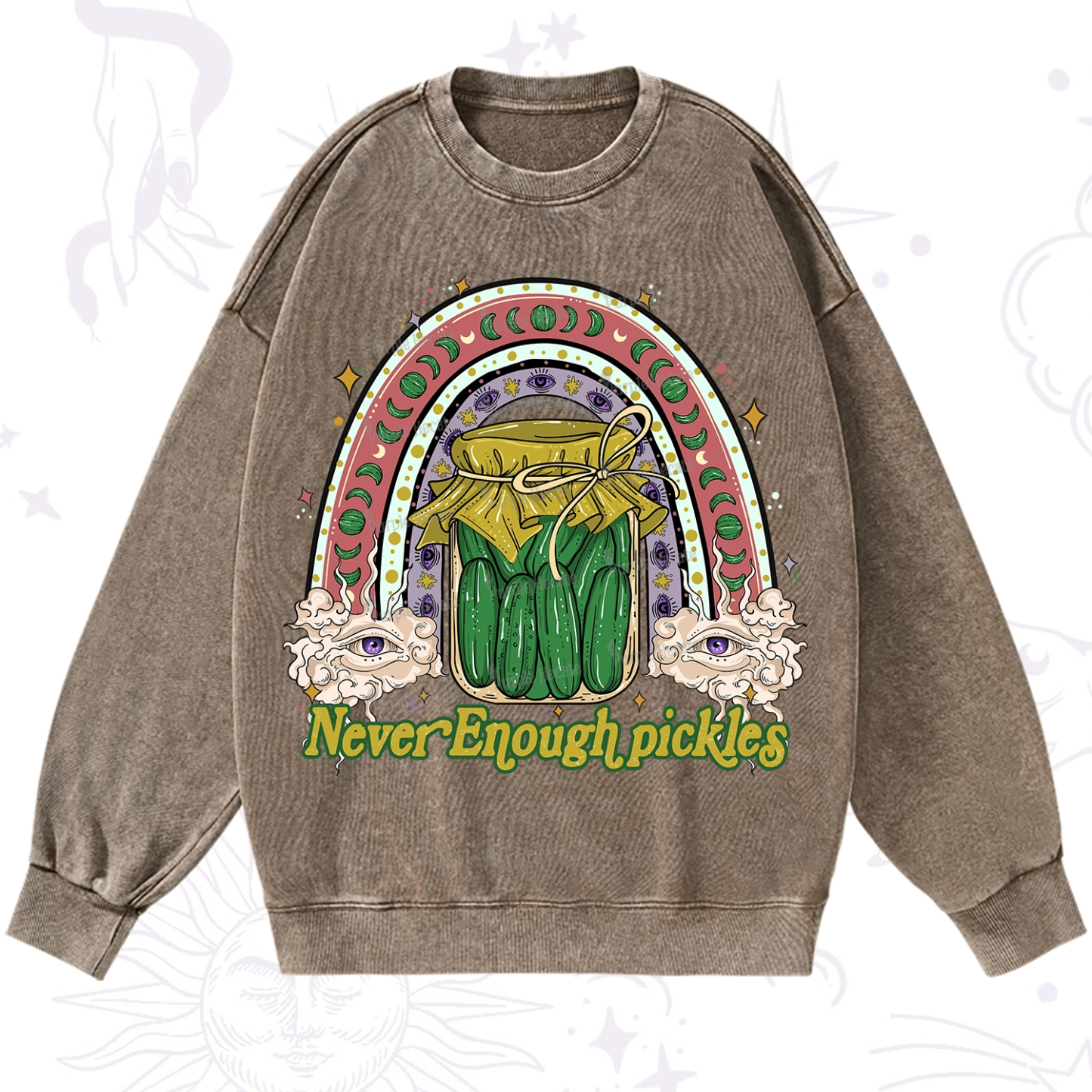 Purplehecate Never Enough Pickles Washed Sweatshirt