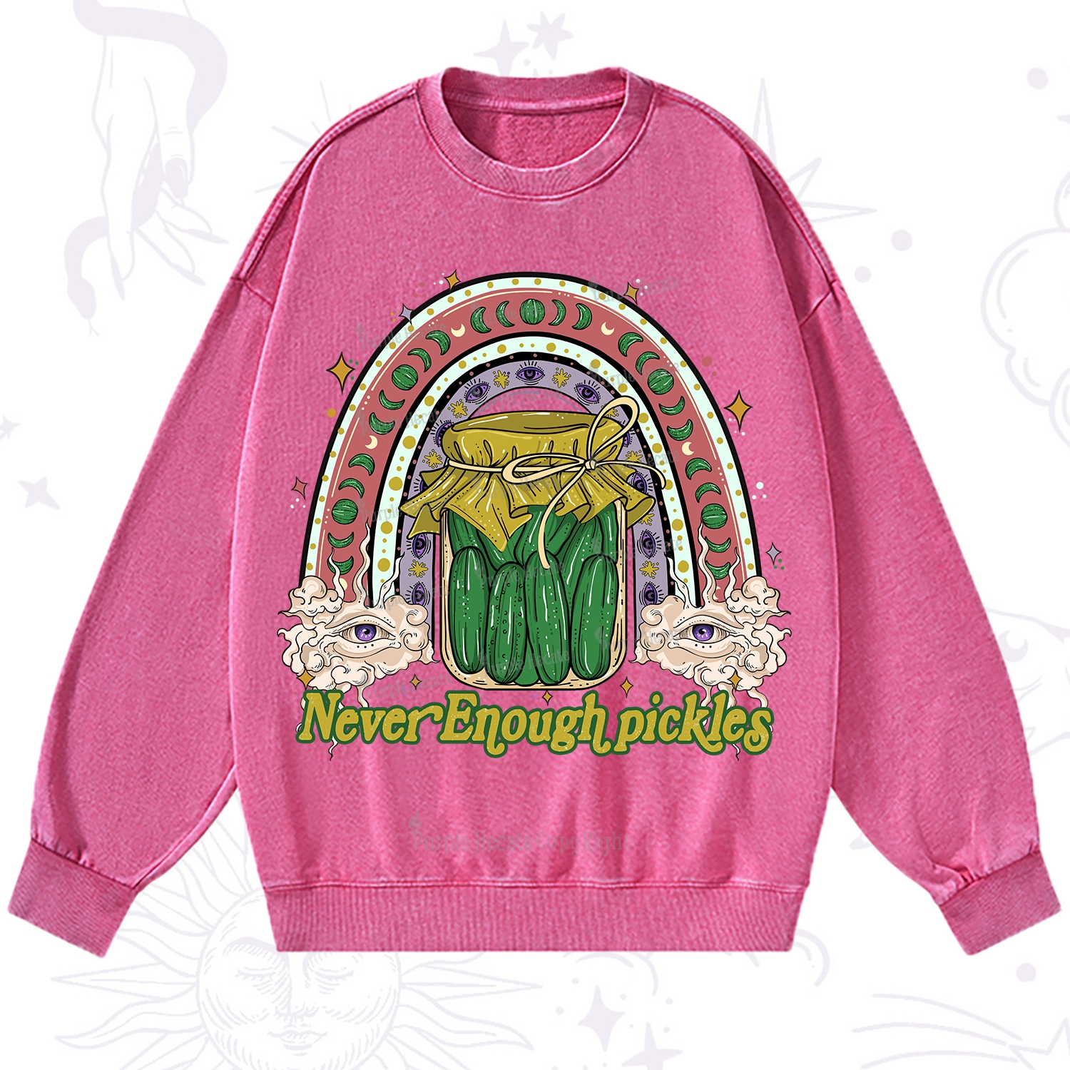 Purplehecate Never Enough Pickles Washed Sweatshirt