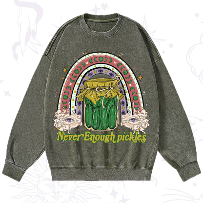 Purplehecate Never Enough Pickles Washed Sweatshirt