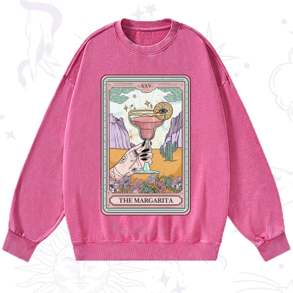 Purplehecate The Margarita Tarot Card Washed Sweatshirt
