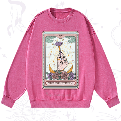 Purplehecate The Esthetician Tarot Card Washed Sweatshirt