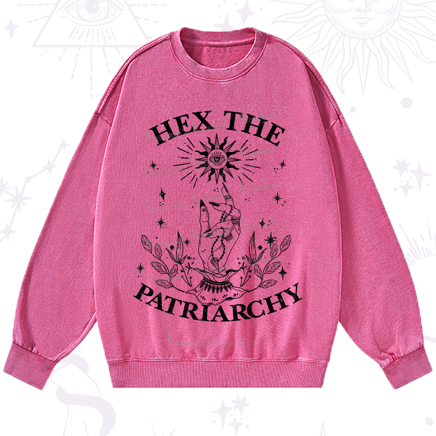 Purplehecate Smash The Patriarchy Washed Sweatshirt