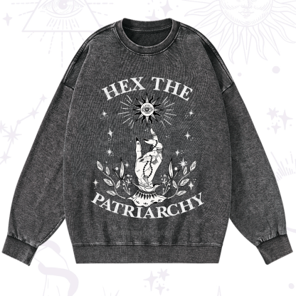Purplehecate Smash The Patriarchy Washed Sweatshirt