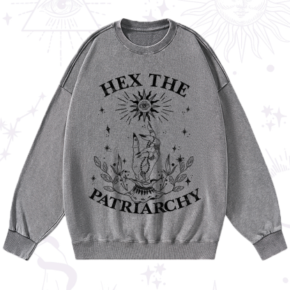 Purplehecate Smash The Patriarchy Washed Sweatshirt