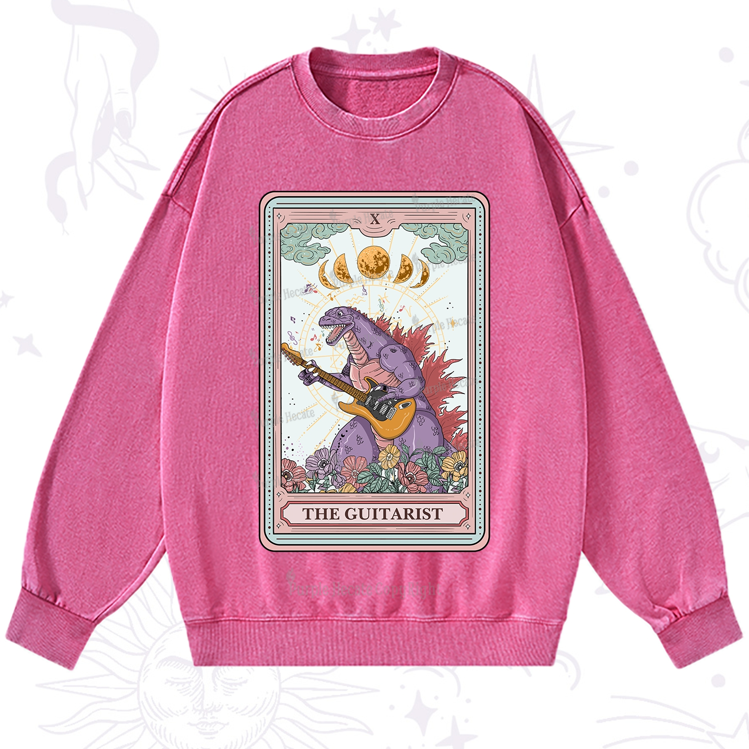Purplehecate The Guitarist Tarot Washed Sweatshirt