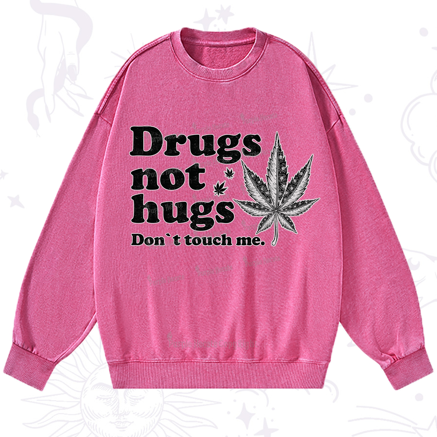 Purplehecate Don't Touch Me Washed Sweatshirt