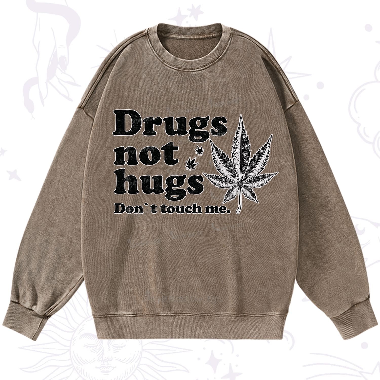 Purplehecate Don't Touch Me Washed Sweatshirt