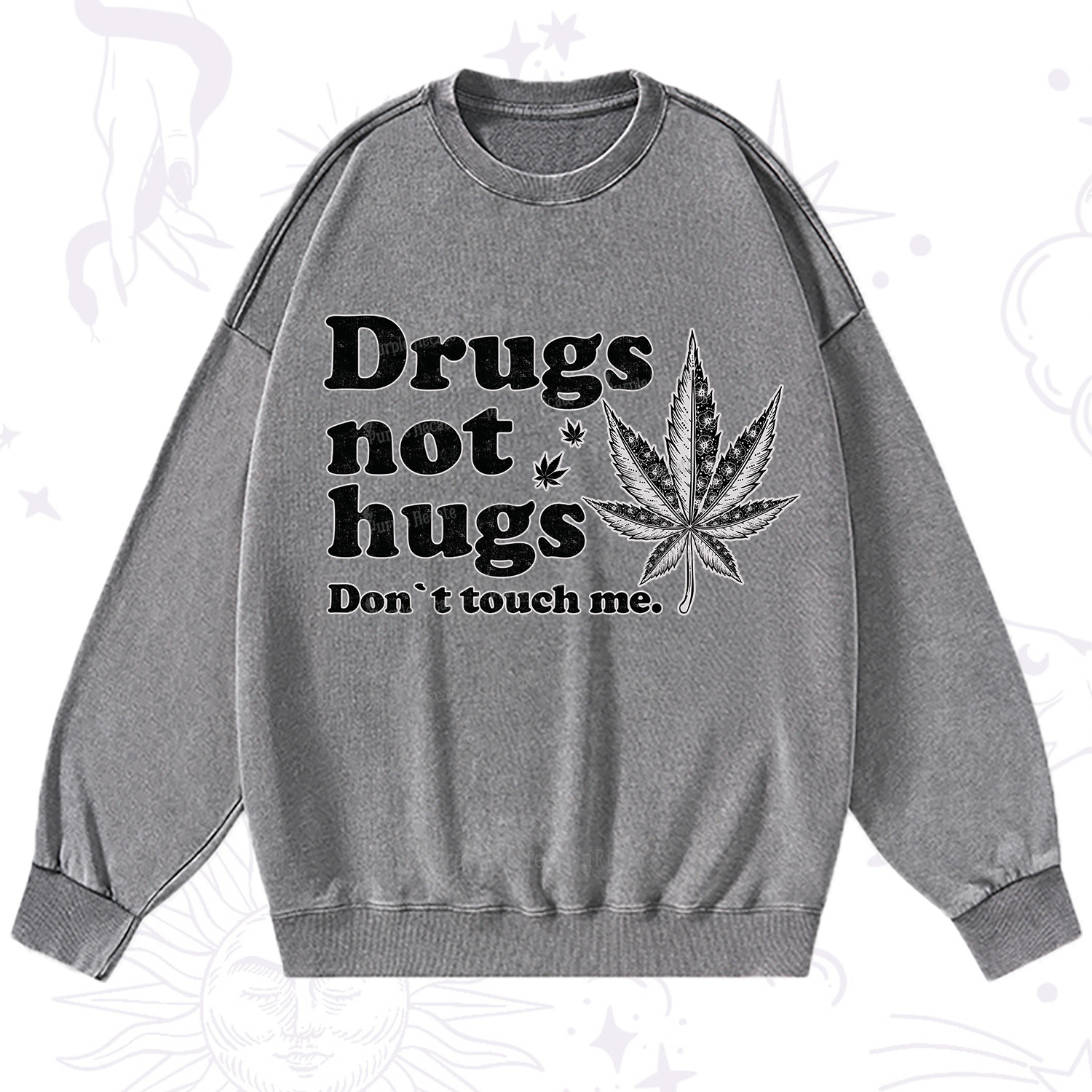 Purplehecate Don't Touch Me Washed Sweatshirt