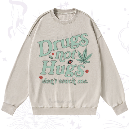 Purplehecate Sarcastic Weed Washed Sweatshirt