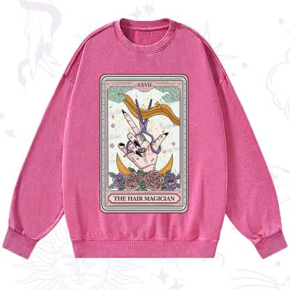 Purplehecate The Hair Magician Tarot Washed Sweatshirt