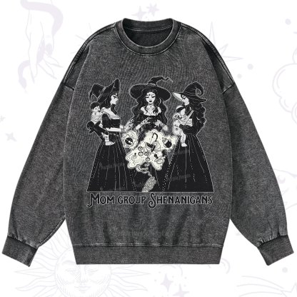 Purplehecate Mom Group Shenanigans Washed Sweatshirt