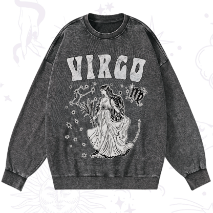 Purplehecate Virgo Starshine Zodiac Washed Sweatshirt