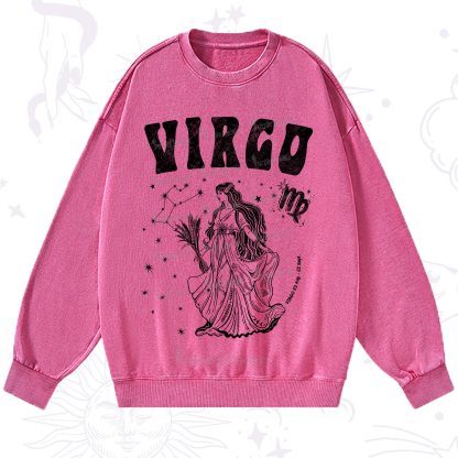 Purplehecate Virgo Starshine Zodiac Washed Sweatshirt