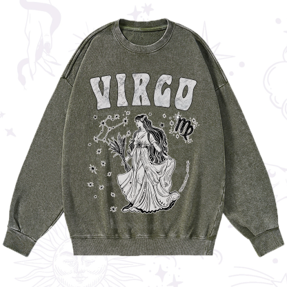 Purplehecate Virgo Starshine Zodiac Washed Sweatshirt