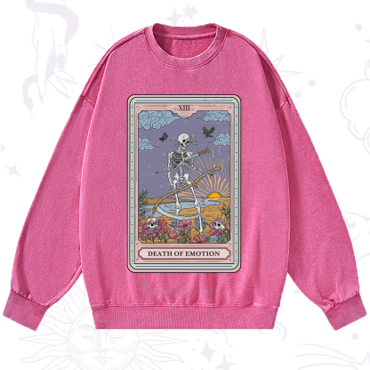 Purplehecate The Death Of Emotion Tarot Washed Sweatshirt