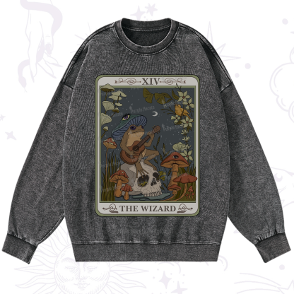 Purplehecate The Wizard Tarot Washed Sweatshirt
