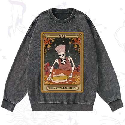Purplehecate The Mental Bake Down Tarot Washed Sweatshirt