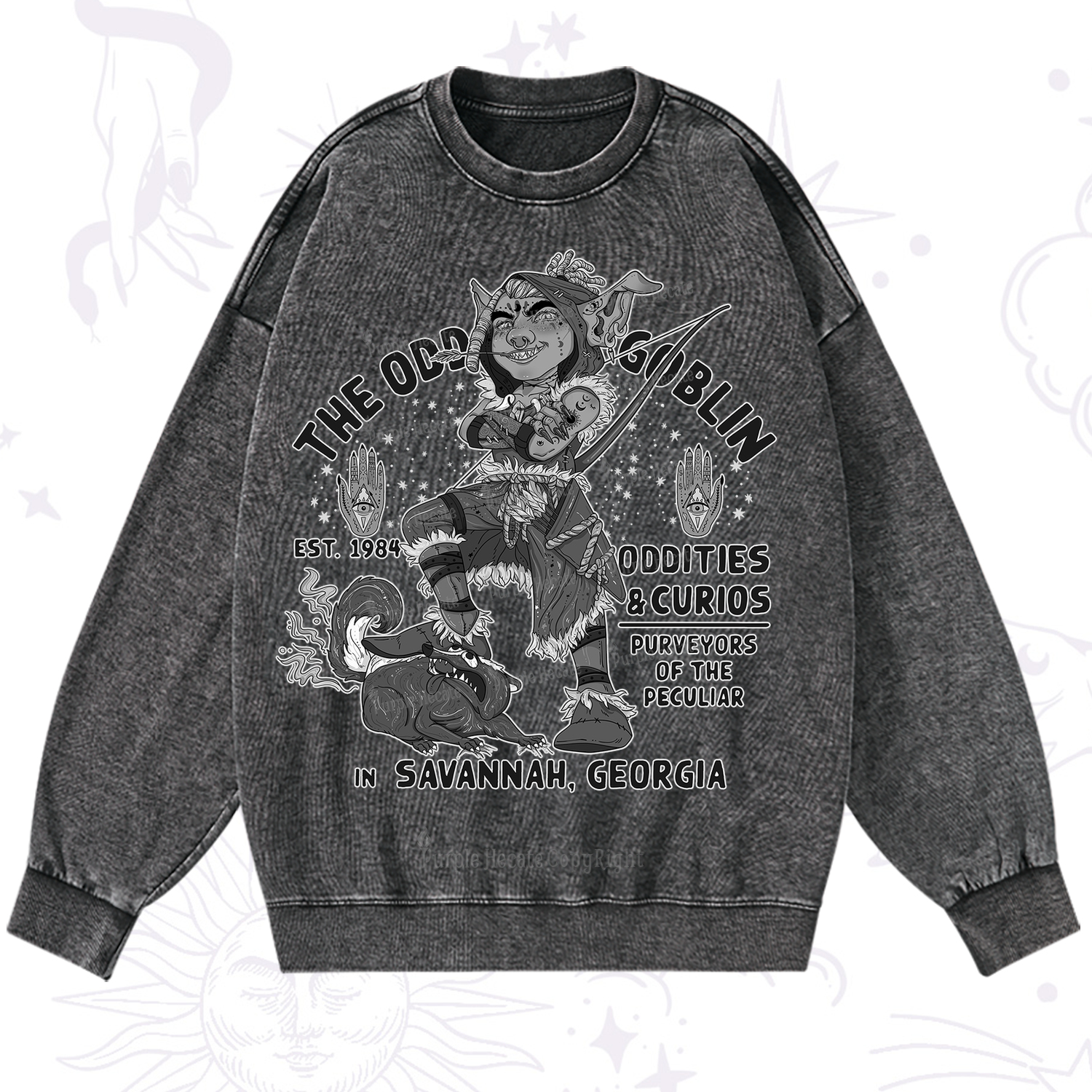 Purplehecate The Odd Goblin Washed Sweatshirt