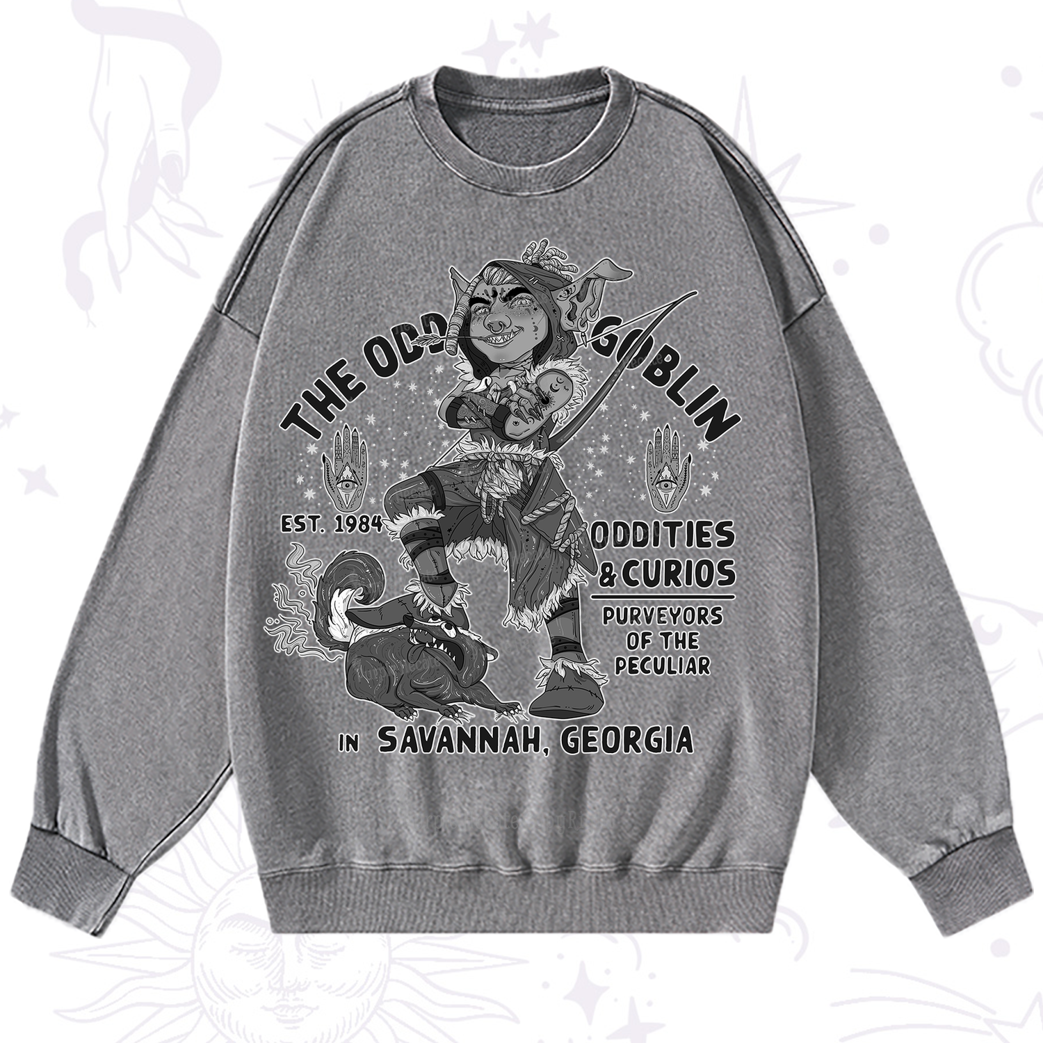 Purplehecate The Odd Goblin Washed Sweatshirt