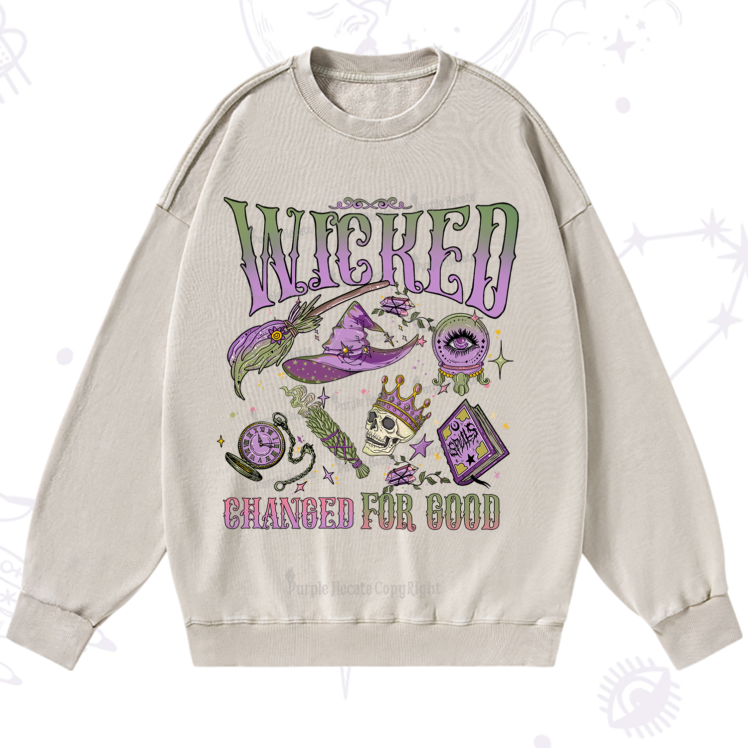 Purplehecate Wicked Changed For Good Washed Sweatshirt