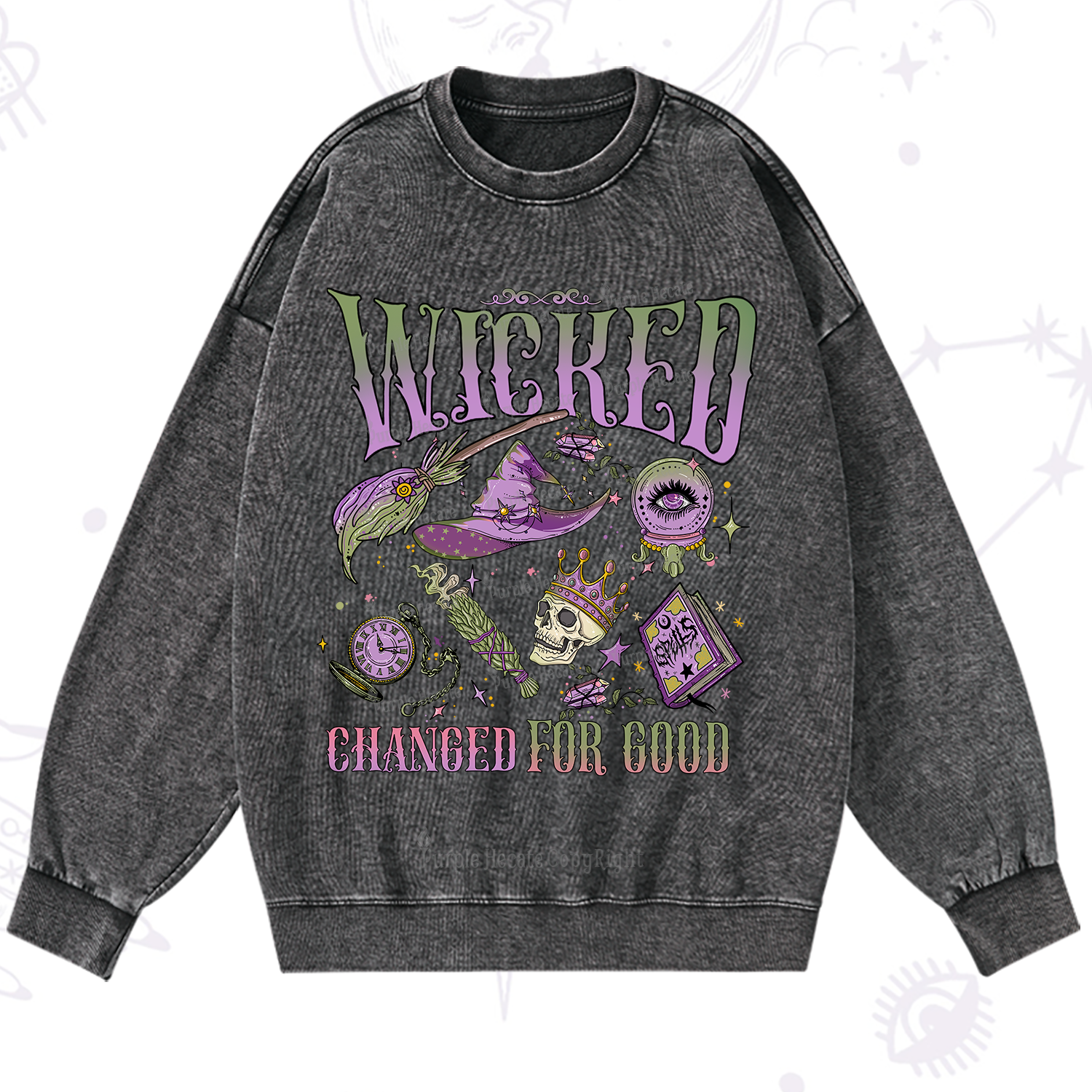 Purplehecate Wicked Changed For Good Washed Sweatshirt