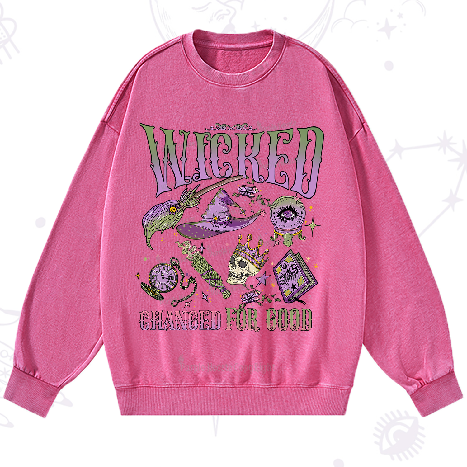 Purplehecate Wicked Changed For Good Washed Sweatshirt