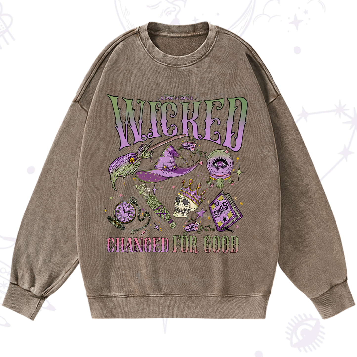 Purplehecate Wicked Changed For Good Washed Sweatshirt