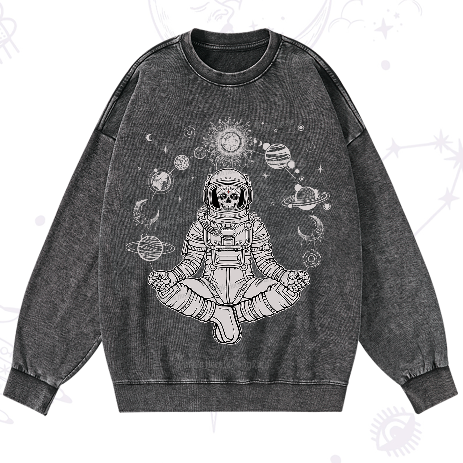 Purplehecate Cosmic Meditator Washed Sweatshirt