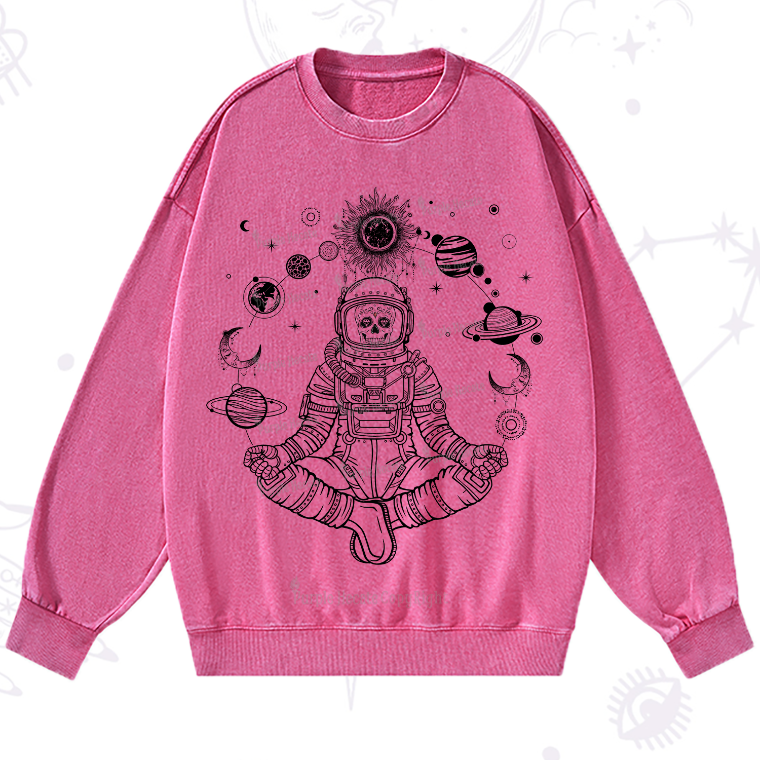 Purplehecate Cosmic Meditator Washed Sweatshirt