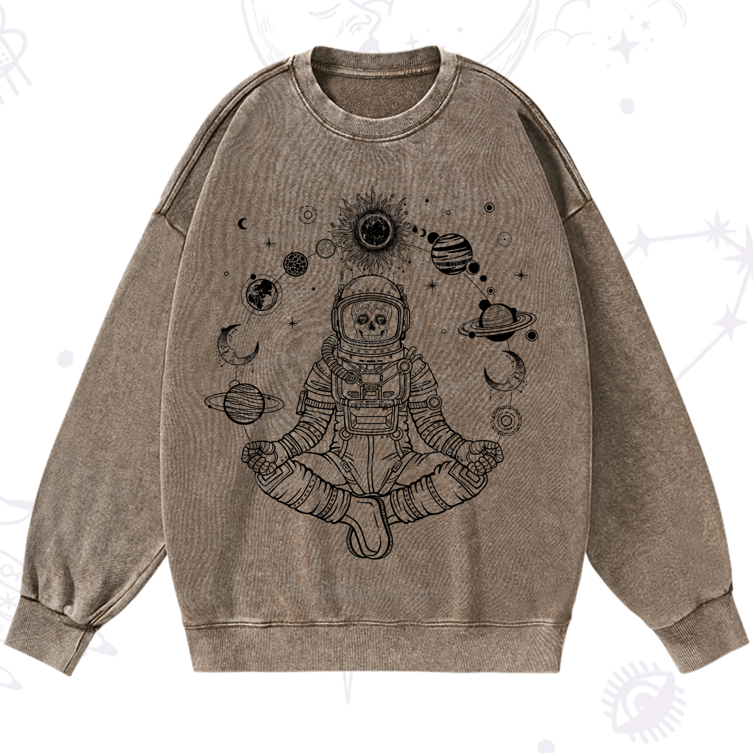 Purplehecate Cosmic Meditator Washed Sweatshirt