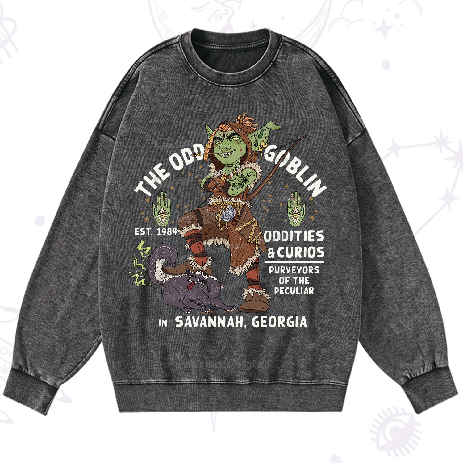 Purplehecate The Odd Goblin Washed Sweatshirt