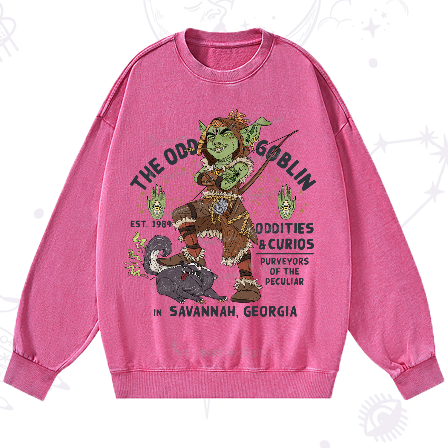 Purplehecate The Odd Goblin Washed Sweatshirt