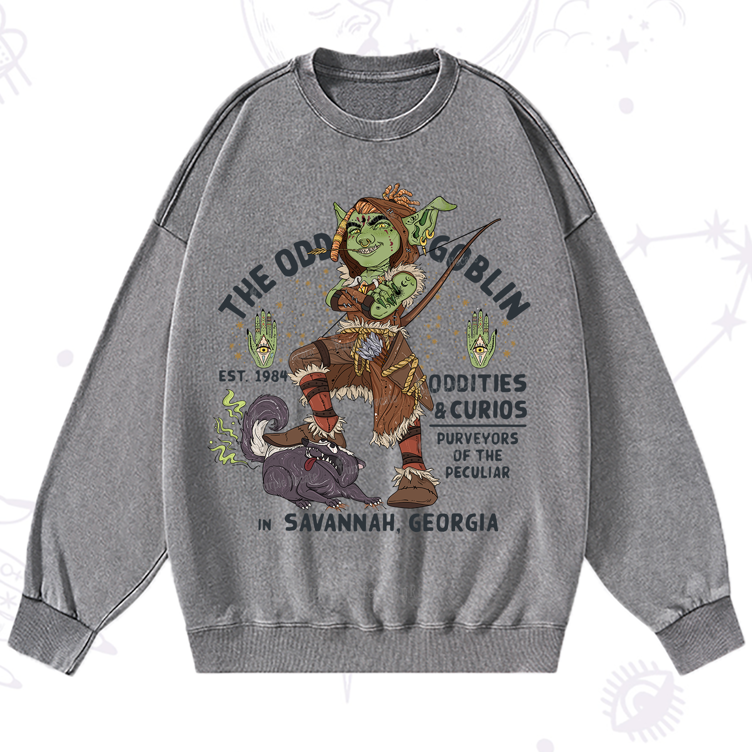 Purplehecate The Odd Goblin Washed Sweatshirt