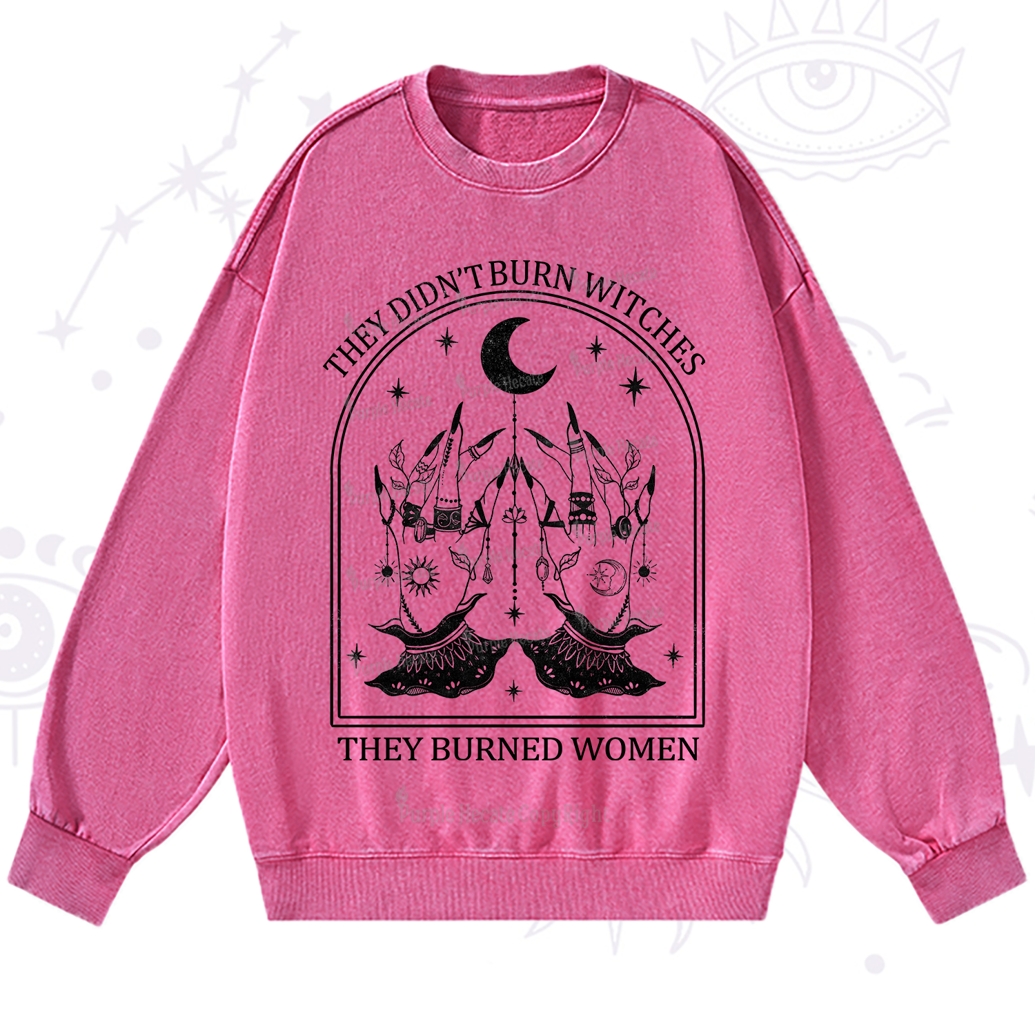 Purplehecate They Didn't Burn Witches Washed Sweatshirt