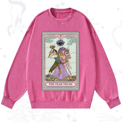 Purplehecate The Team Trush Tarot Card Washed Sweatshirt