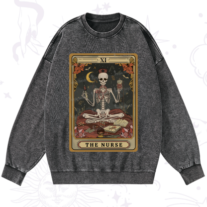 Purplehecate The Nurse Tarot Washed Sweatshirt