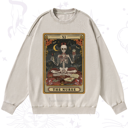 Purplehecate The Nurse Tarot Washed Sweatshirt