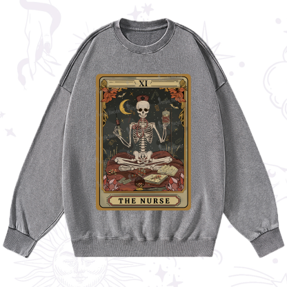 Purplehecate The Nurse Tarot Washed Sweatshirt