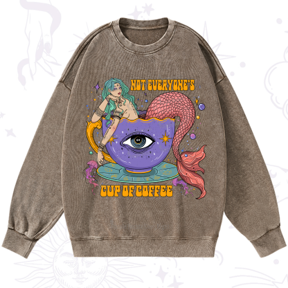 Purplehecate Not Everyone's Cup Of Coffee Washed Sweatshirt