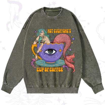 Purplehecate Not Everyone's Cup Of Coffee Washed Sweatshirt