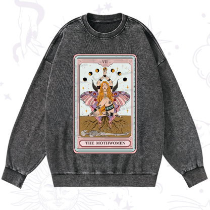 Purplehecate The Mothwomen Tarot Washed Sweatshirt