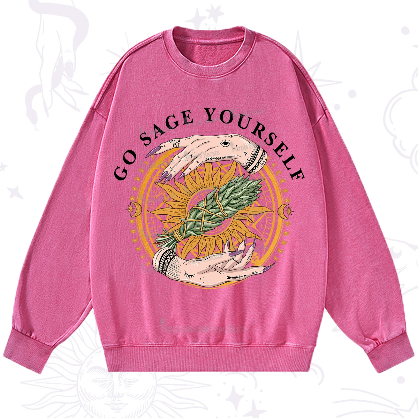 Purplehecate Sage Your Spirit Washed Sweatshirt