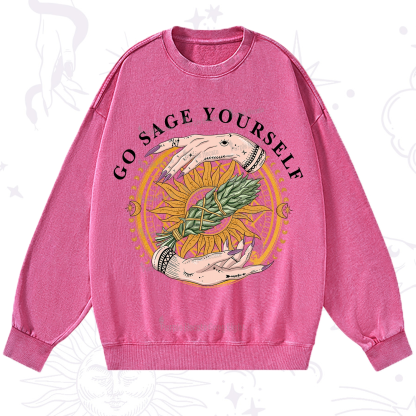 Purplehecate Sage Your Spirit Washed Sweatshirt