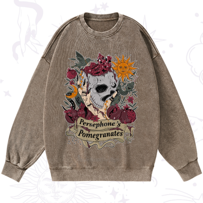 Purplehecate Persephone's Pomegranates Washed Sweatshirt