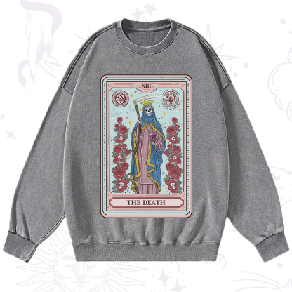 Purplehecate  The Death Tarot Washed Sweatshirt