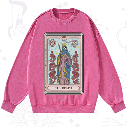 Purplehecate  The Death Tarot Washed Sweatshirt