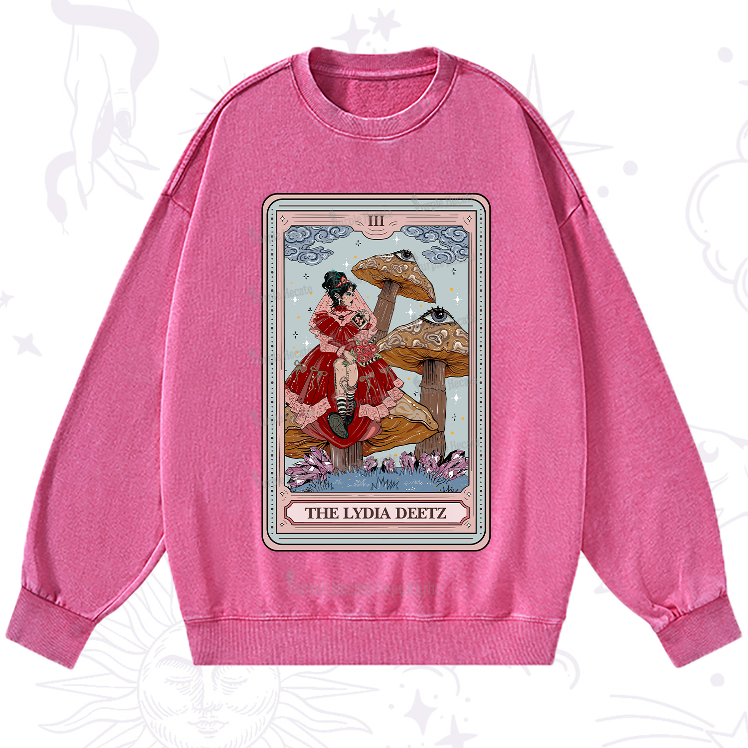Purplehecate The Lydia Deetz Tarot Washed Sweatshirt