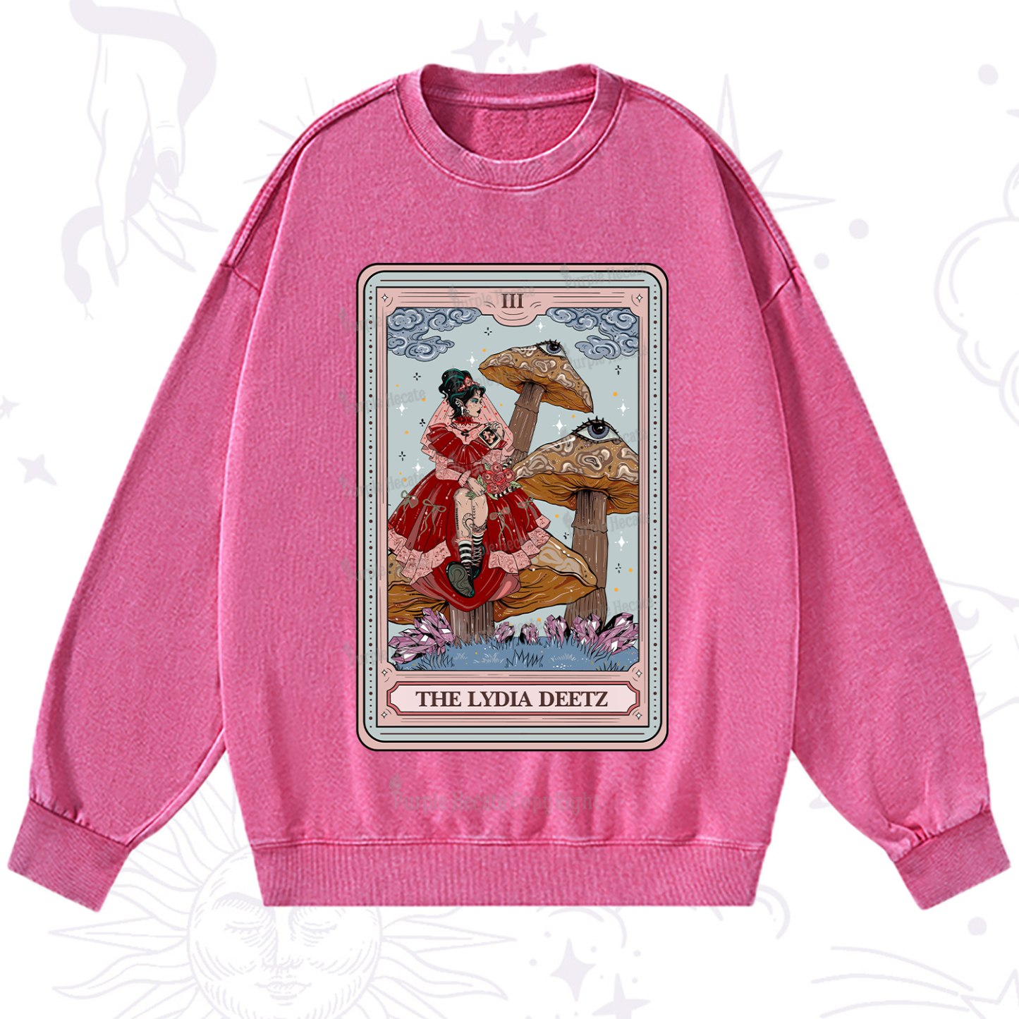 Purplehecate The Lydia Deetz Tarot Washed Sweatshirt
